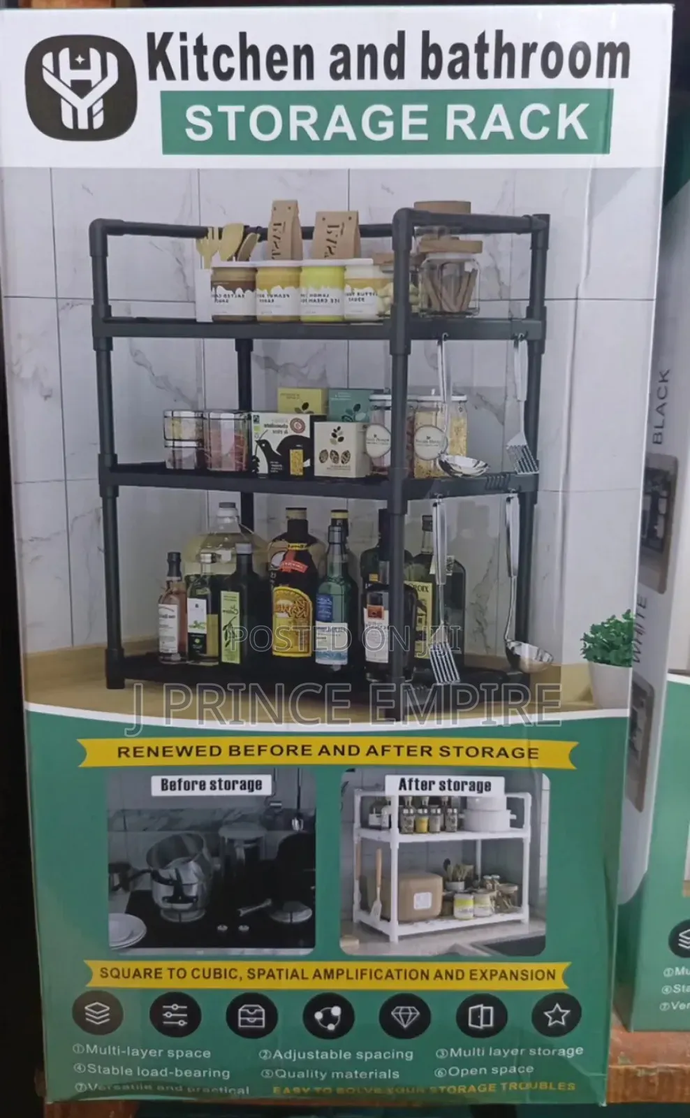 3-Tier Multipurpose Kitchen Storage Shelf Rack, Kitchen Rack