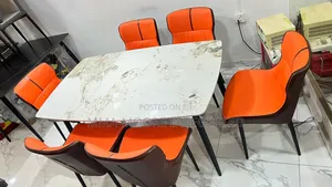 6 Seater Marble Top Dinning Table Set
