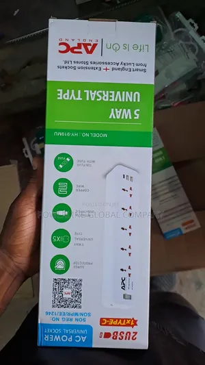 5way Extension Socket With 2 Usb Port for Homes/ Offices