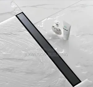 60cm Black Floor Drained