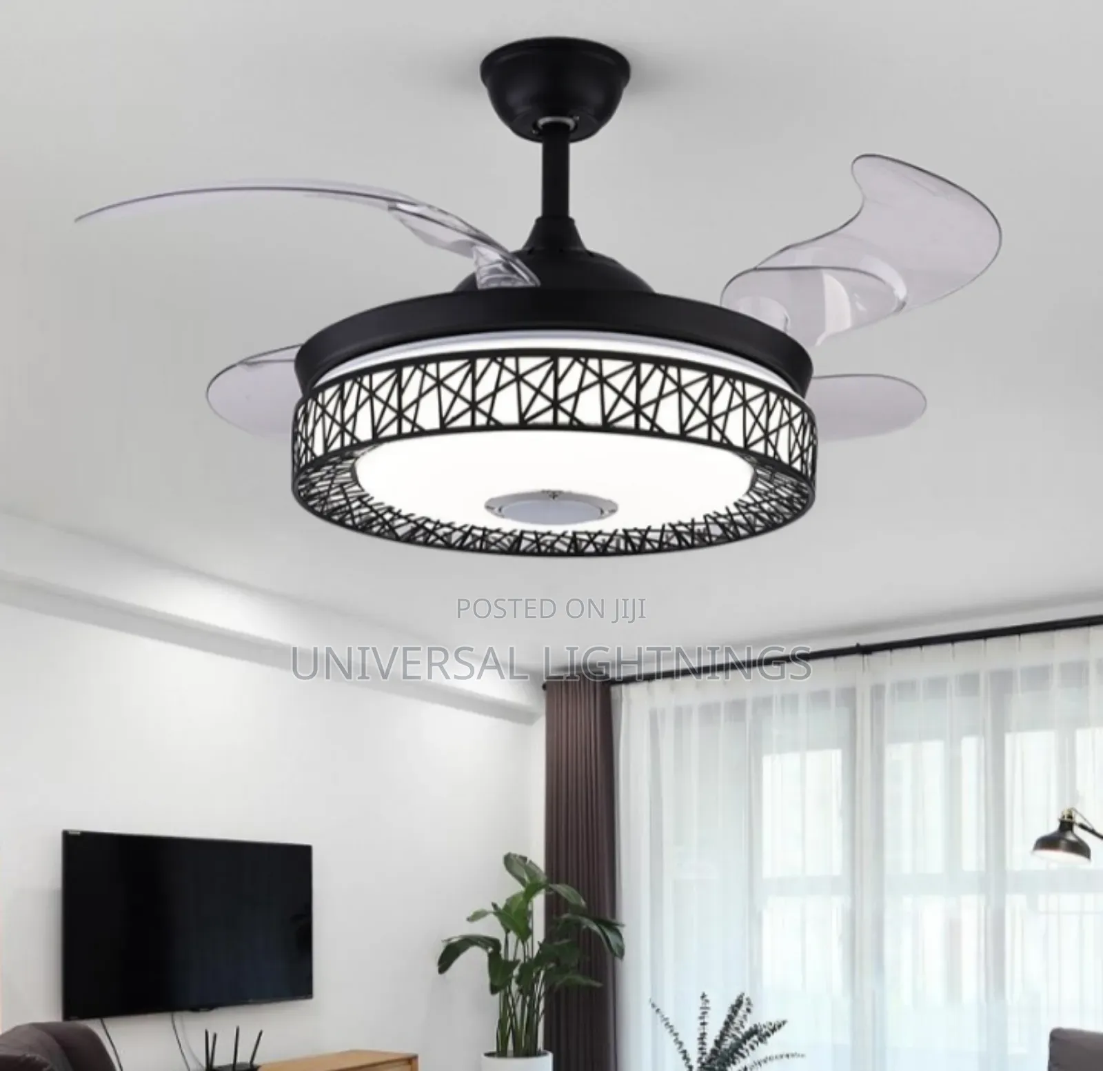 Black Fan Led Light
