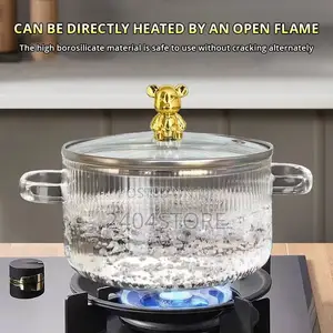 Borosilicate Bear Cooking Pot