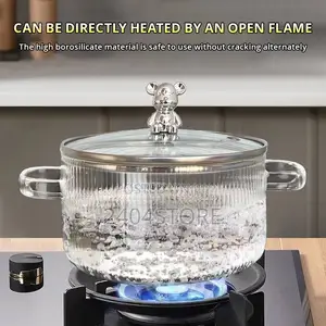 Borosilicate Bear Cooking Pot