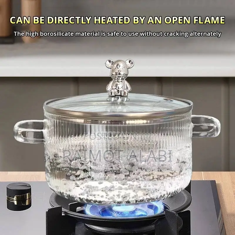 Borosilicate Bear Cooking Pot