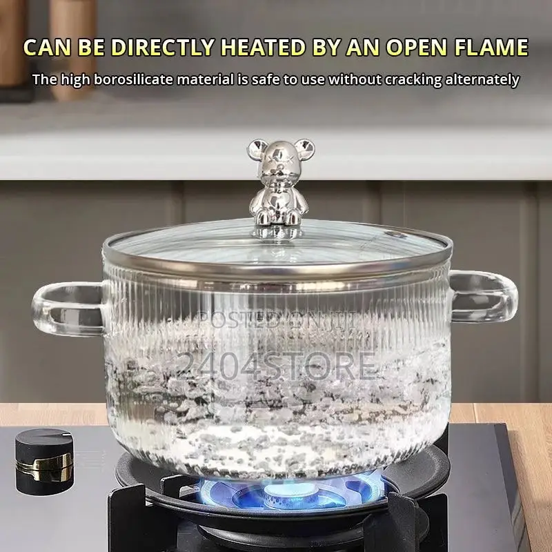 Borosilicate Bear Cooking Pot