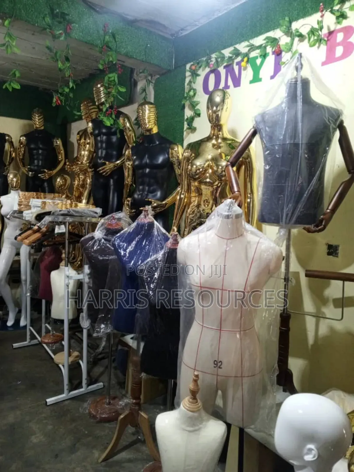 Golden Female Mannequin Dress Forms