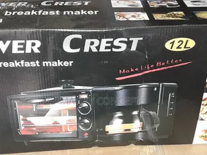 3-in-1 Silver Crest Breakfast Maker,Coffee,Toast and Grill