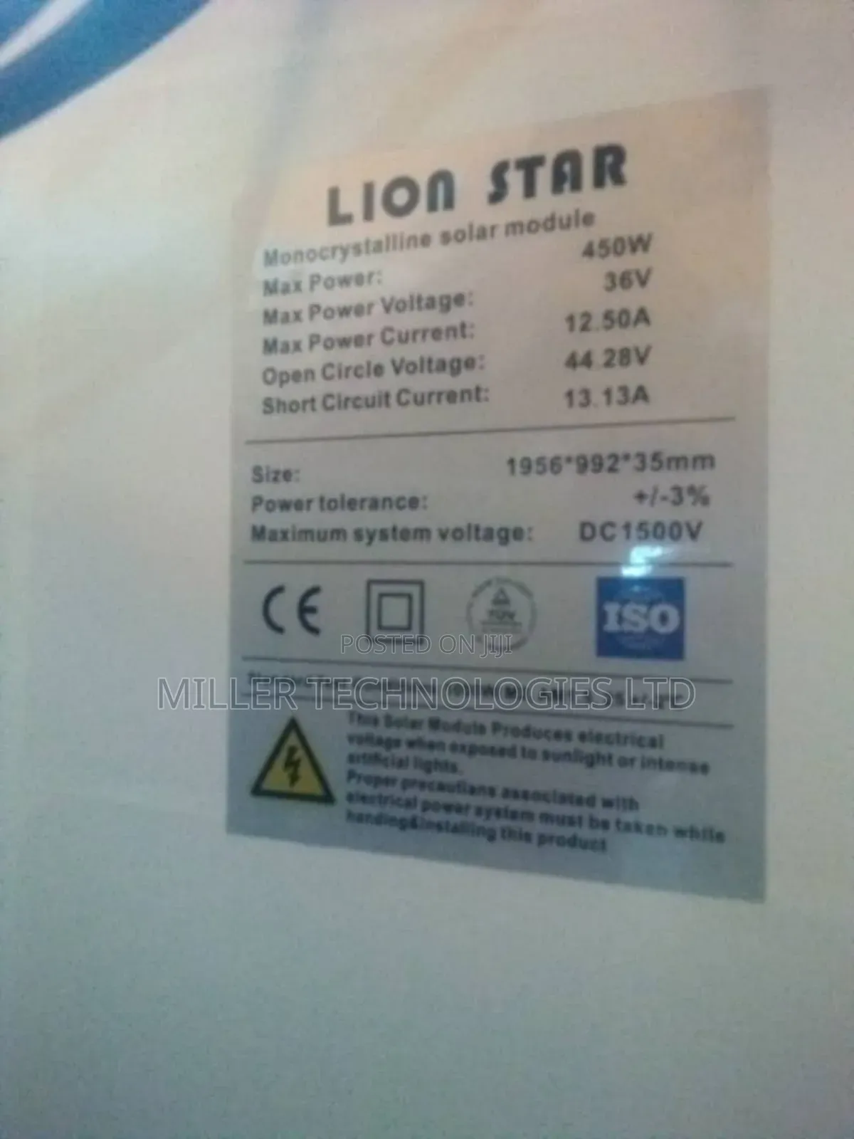 Lion Star 450w New Solar Panel
