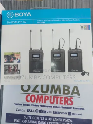 Boya by-Wm8 Pro- Uhf Dual-Channel Wireless Microphone