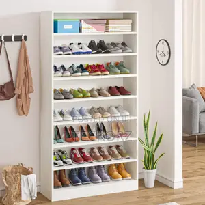 7 Tiers White Shoe Rack