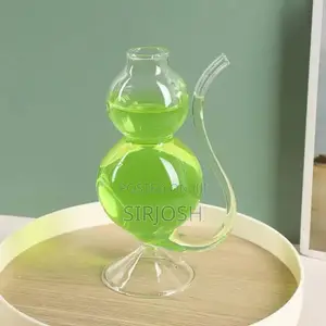 New Creative Bubble Glass Cup With Straw