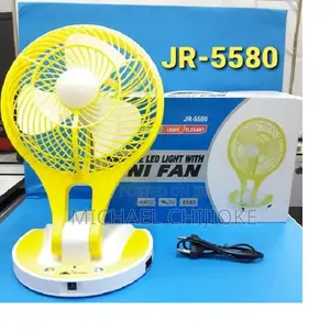 Photo - Mini Rechargeable Fan With Led Light - Jr-5580