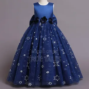 Cinderella Ballgown Dress With Glitters, Flowers Belt