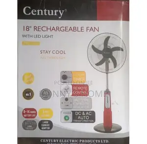 Century Rechargeable Fan With Led Light