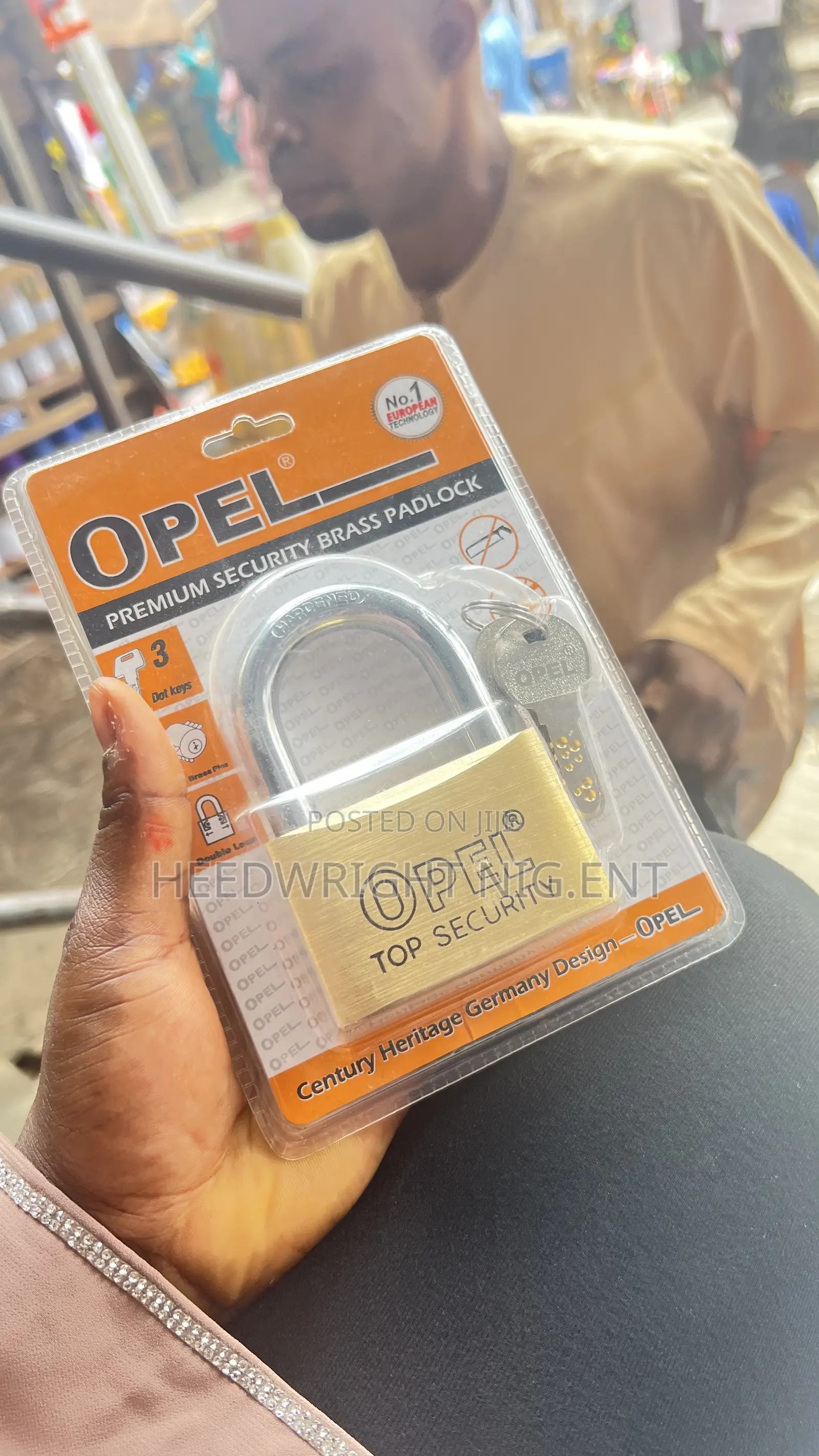70mm Opel Brass Security Padlock