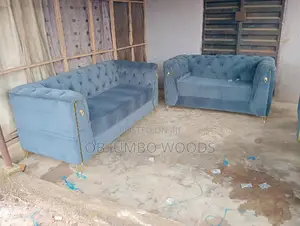 A Set of Classic Dark Grey Upholstery Sofa
