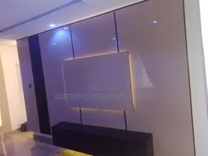 Cappuccino and Black Coloured TV Console