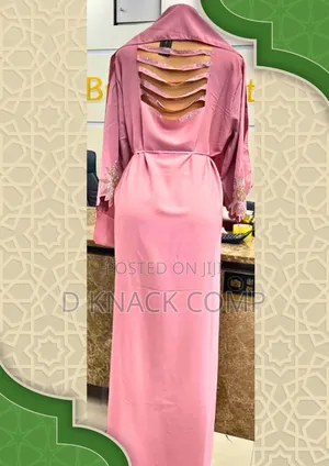 Pink Ladies Dubai Muslim Fashion BUBU With Beads
