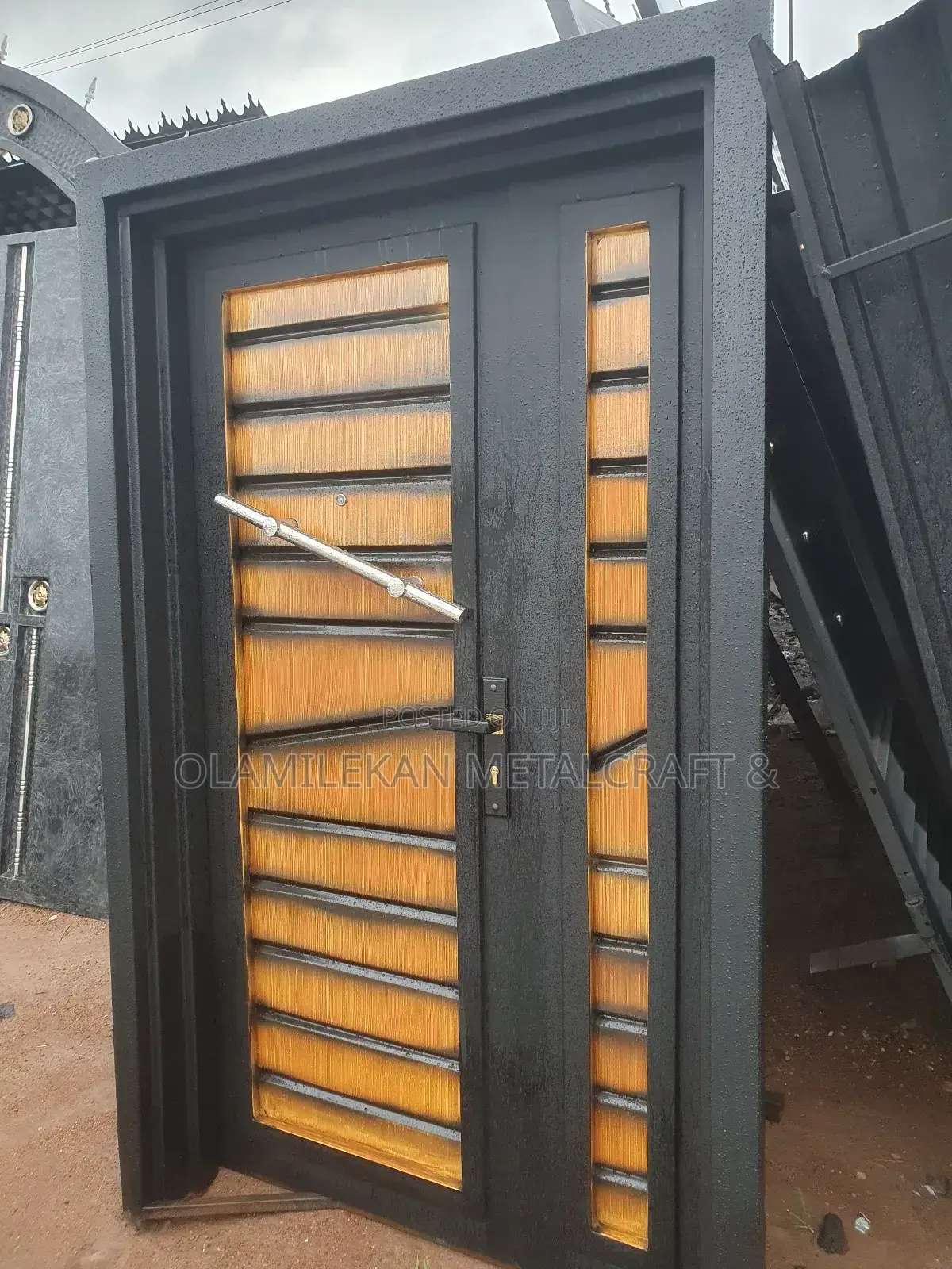 Modern Design Double Plate Iron Doors