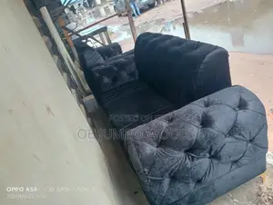 Black Upholstery Sofa Set
