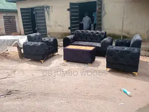 Black Upholstery Sofa Set