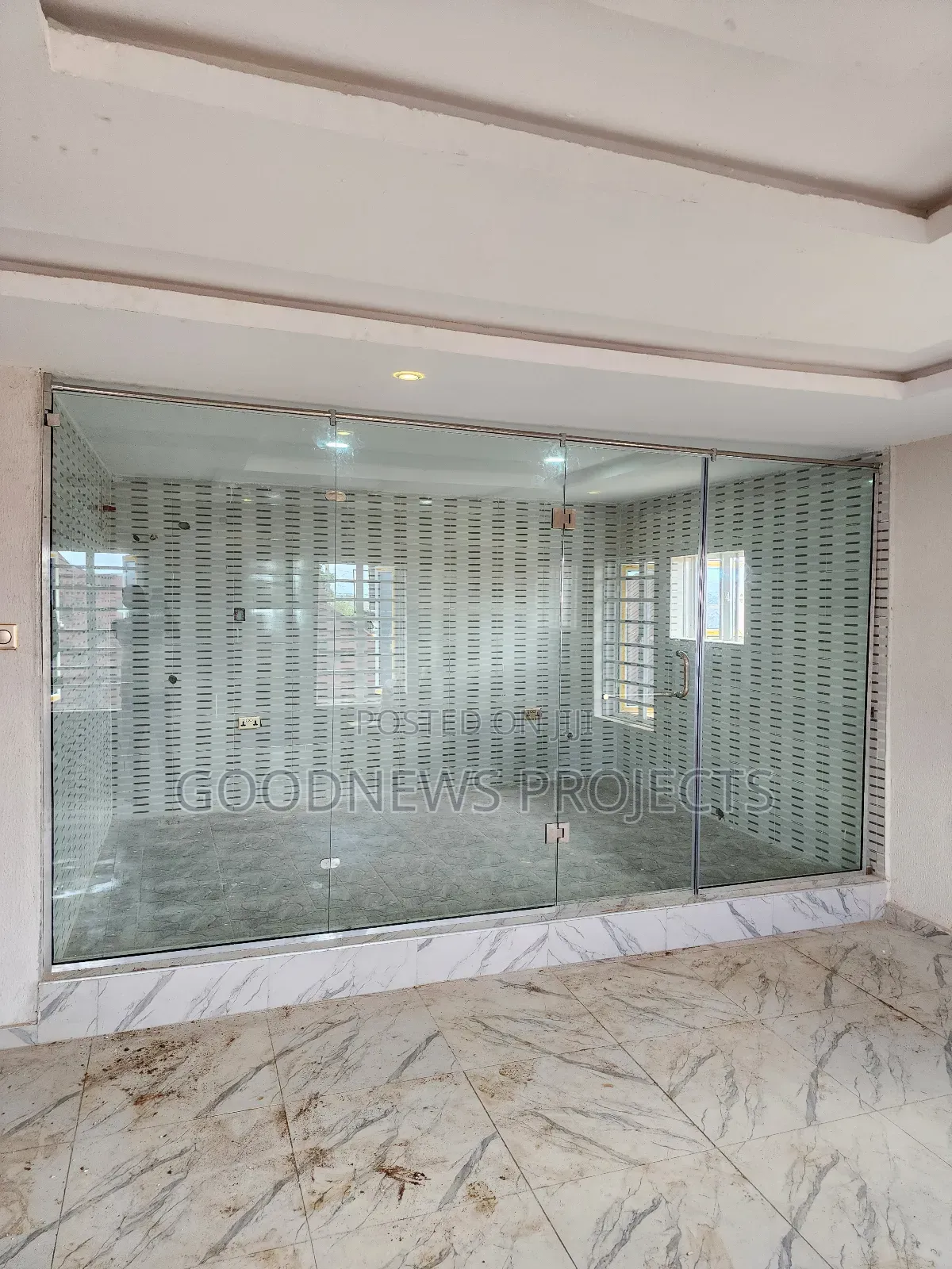 Master Bathroom Glass Partitioning