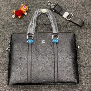 Mont Blanc Quality Luxury Men Genuine Leather Laptop Bag