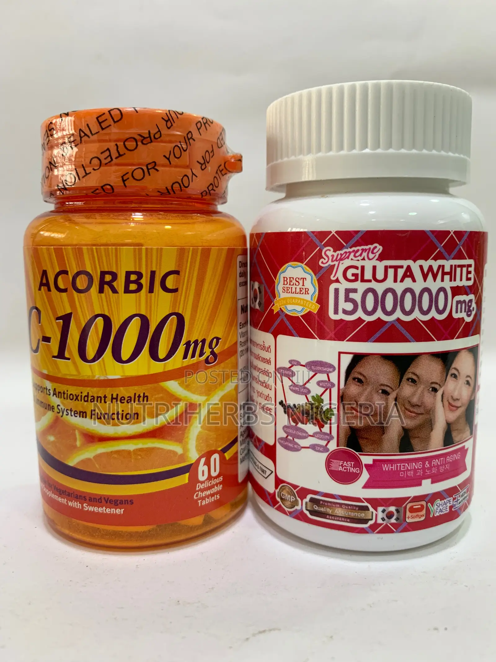 Acorbic Vitamin C + Gluta White : For a Fairer Complexion