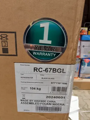 Original Hisense Side by Side Refrigerator Model Number Rc