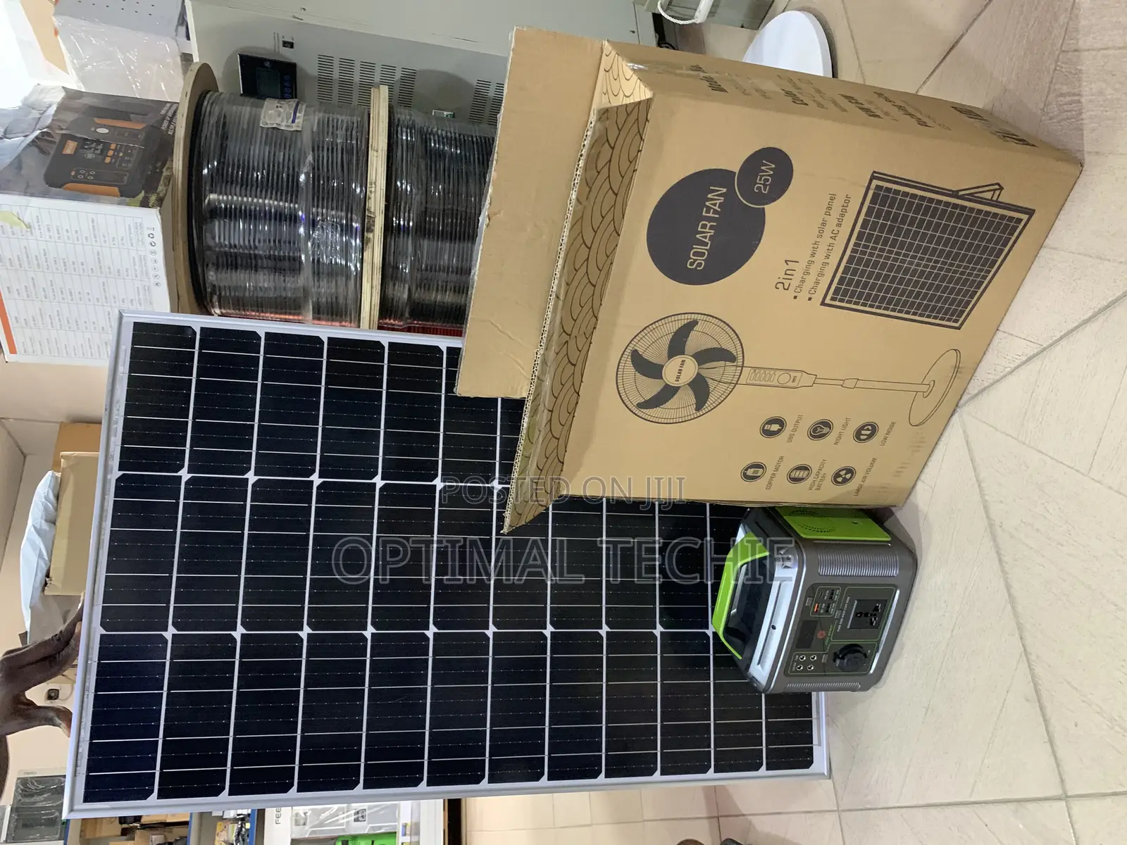 300W Solar Kit + 100W Panel + Solar Fan