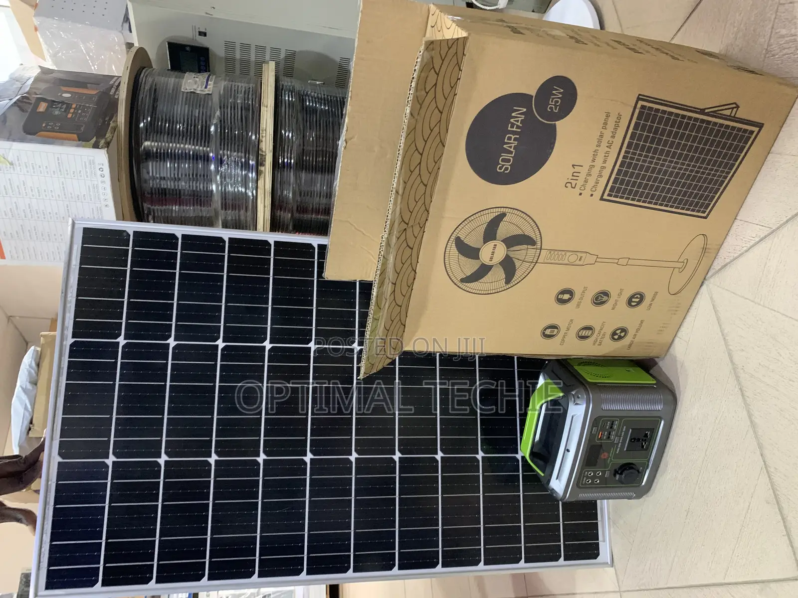 300W Solar Kit + 100W Panel + Solar Fan