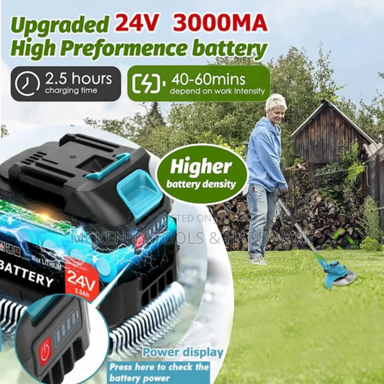 Cordless Weed Wacker String Trimmer Electric Grass Trimmer