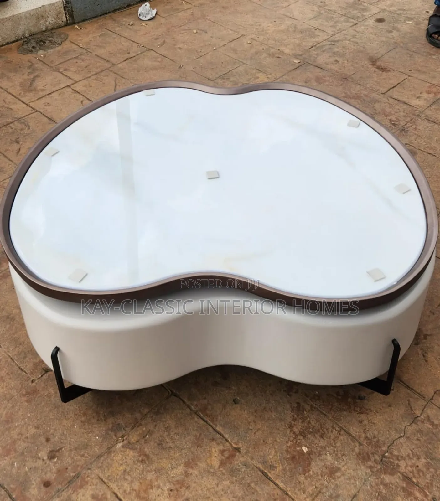 Apple Shape Marble Top Center Table