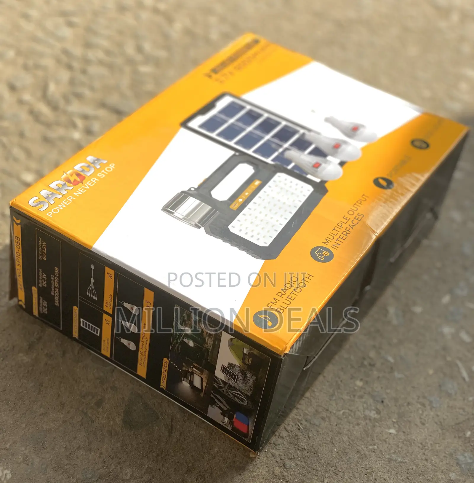 Unique 3 Bulbs Solar Light Power Kits