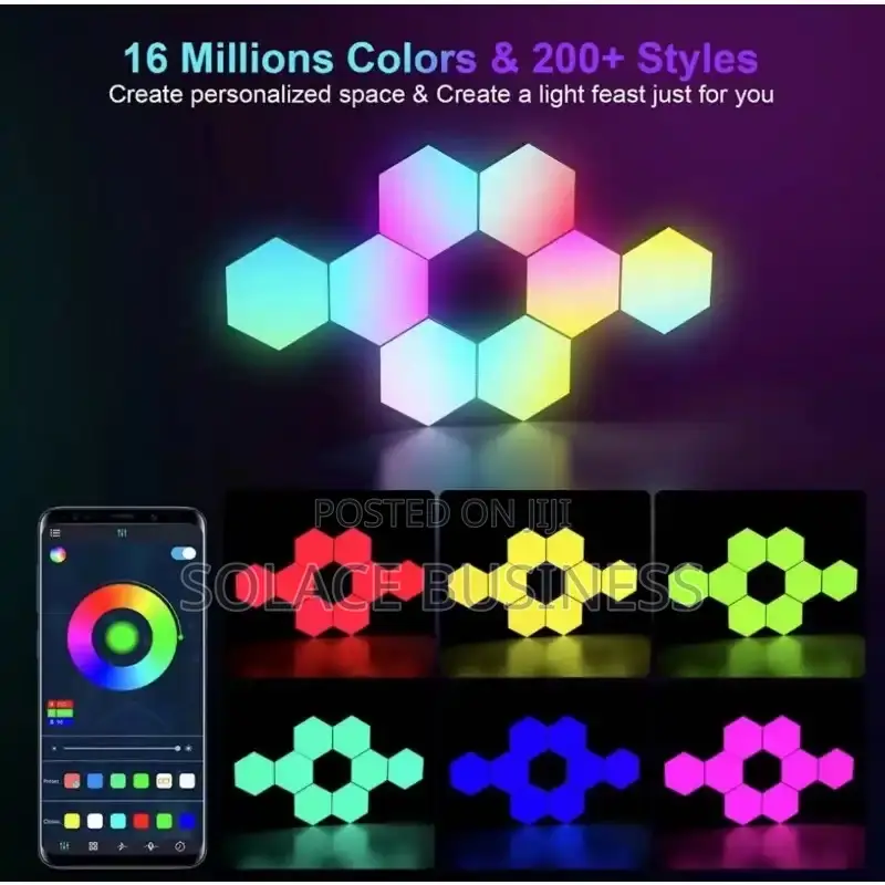 10pcs Hexagon Lights