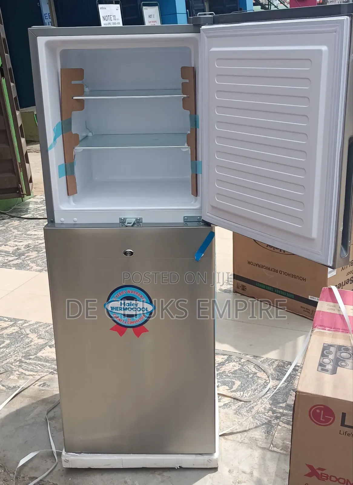 >>Haier Thermocool Double Door Fridge Freezer-(250liters)<