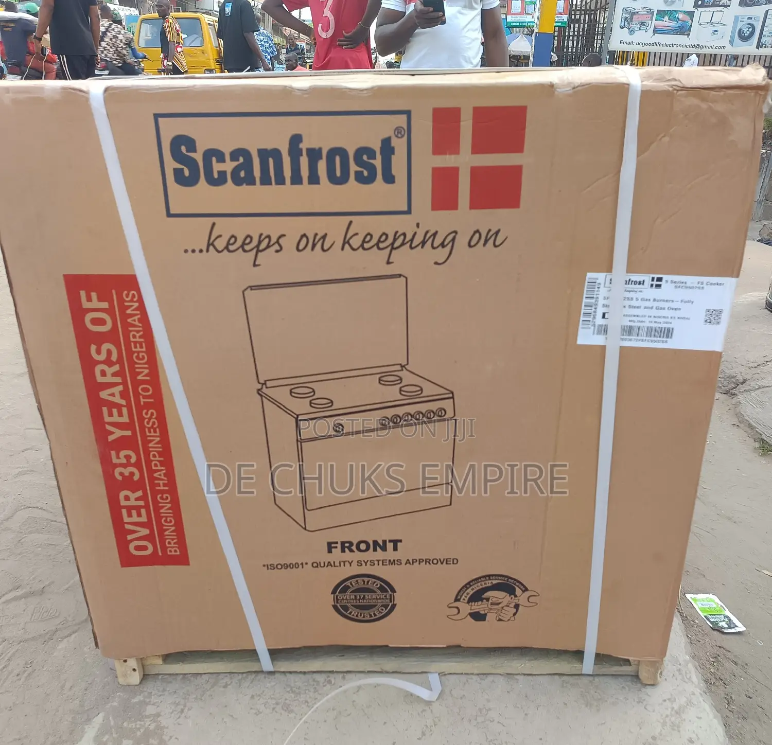 Scanfrost 90*60cm 5 Burner Gas Cooker With Auto Ignition
