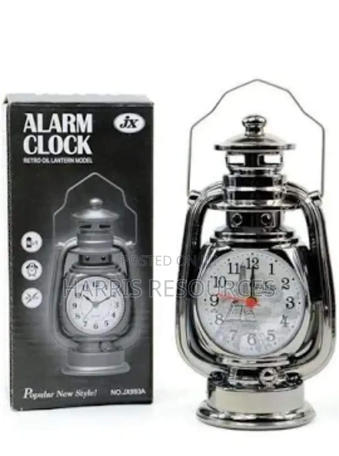 Vintage Lantern Alarm Clock Home Decor- Battery Powered