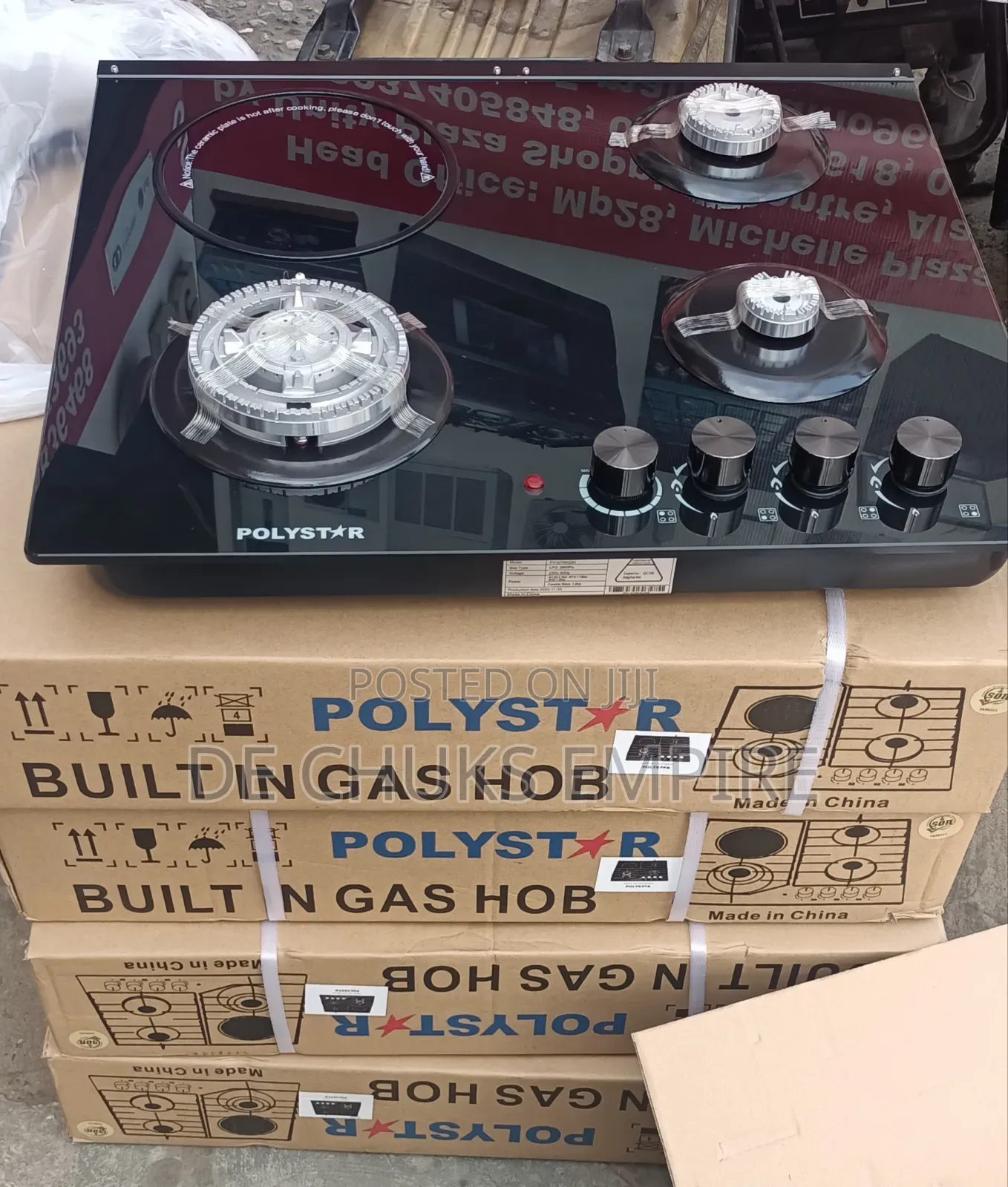 Polystar 60cm 3+1 Gas Electric Gas Hob With Auto Ignition