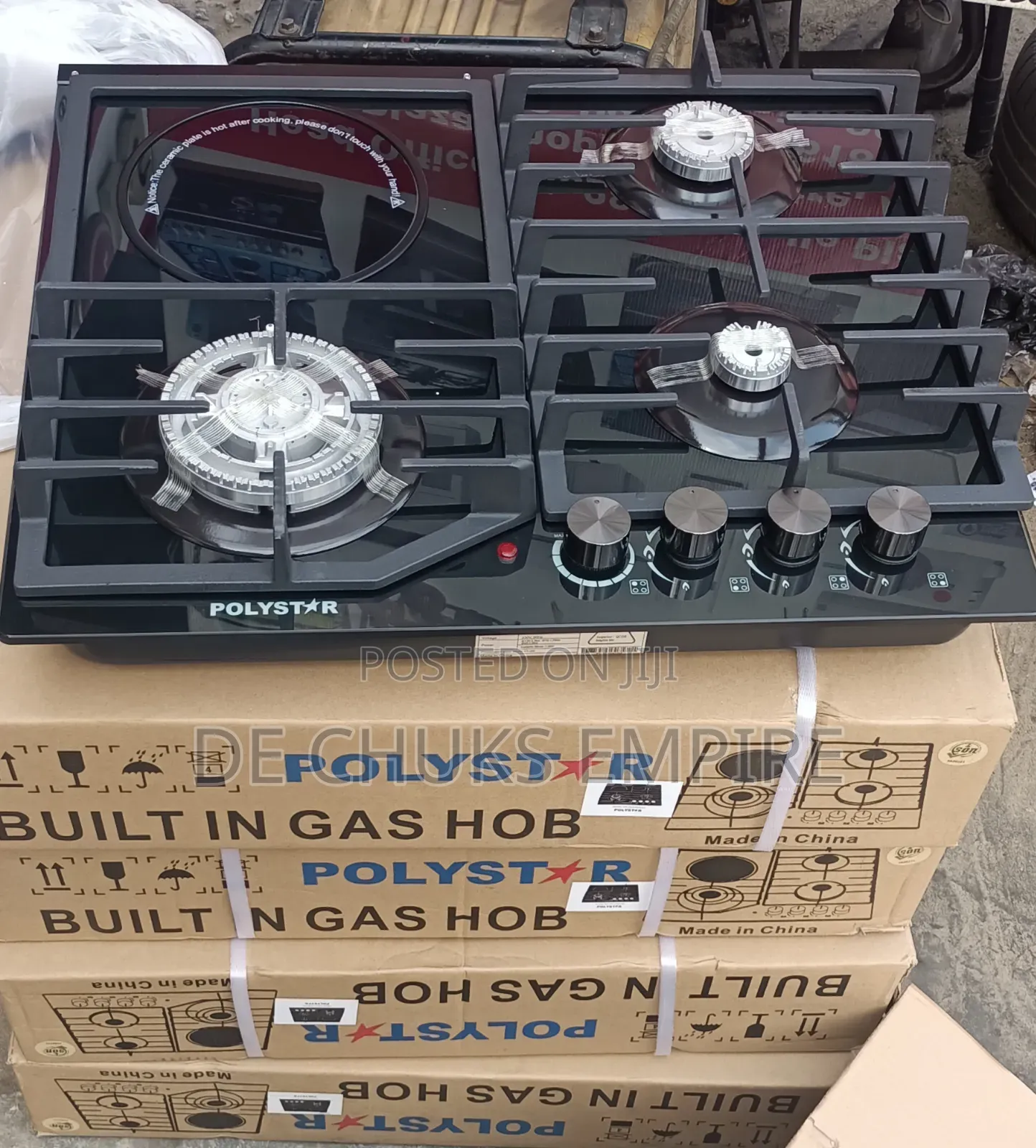 Polystar 60cm 3+1 Gas Electric Gas Hob With Auto Ignition