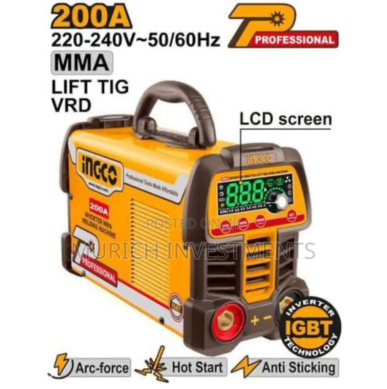 Ingco Inverter MMA Welding Machine 200A