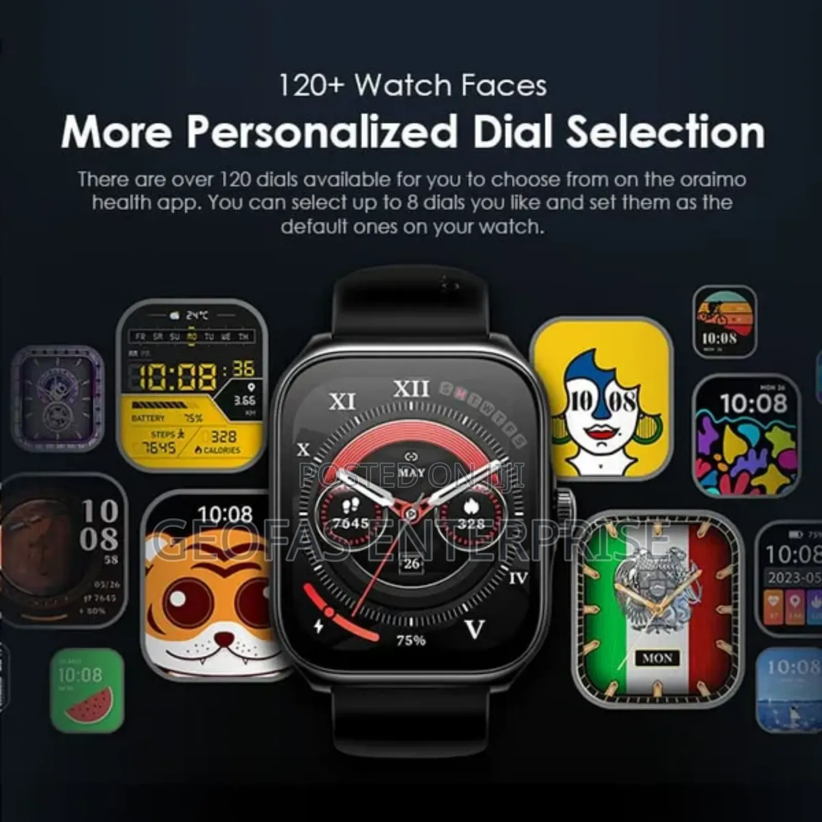 Oraimo Nova AM 2.01" AMOLED Screen Curved Cover Smart Watch