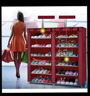 12 Step Shoe Rack With Cover