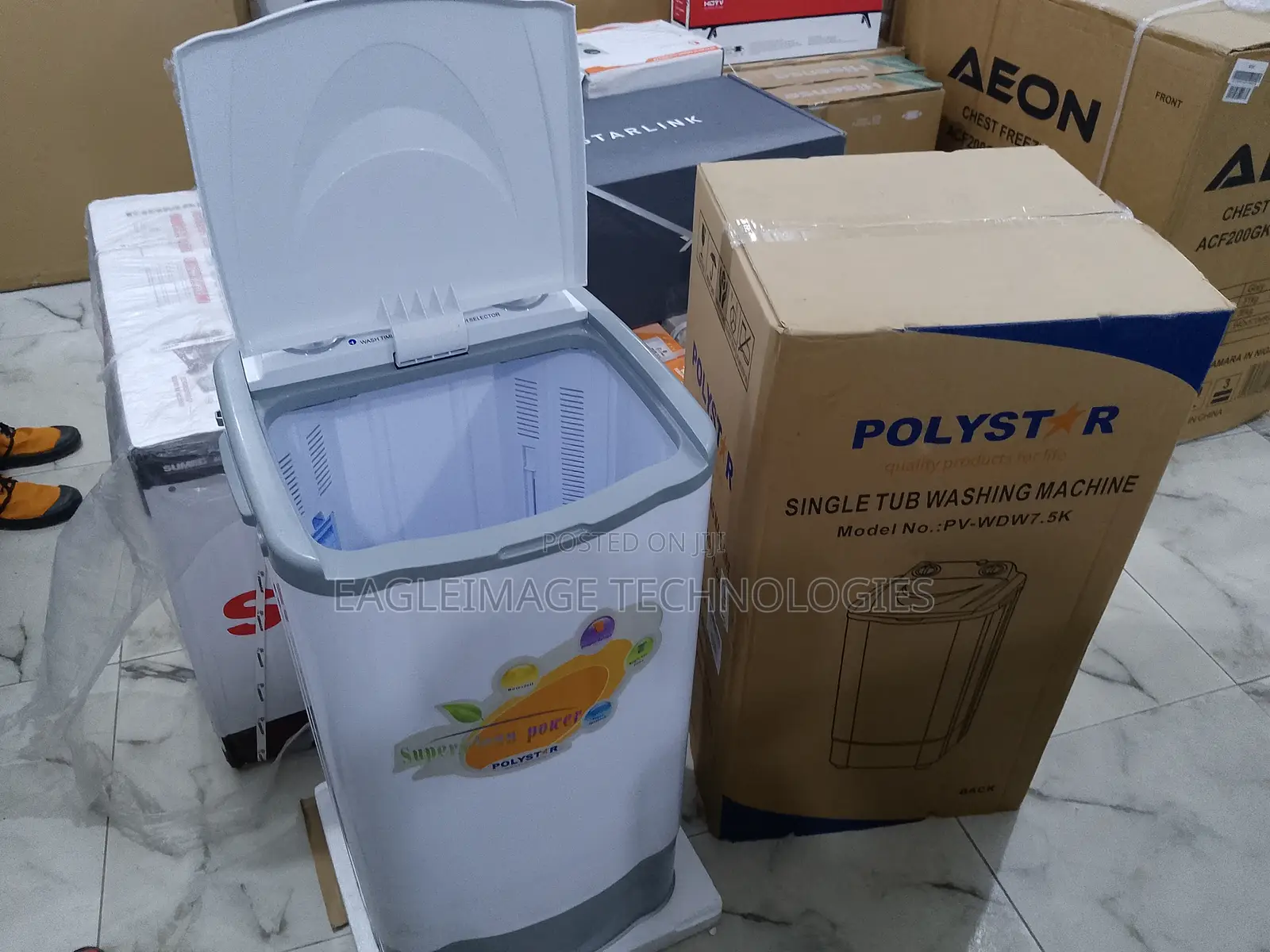 Long-Lasting Polystar Single-Tub Washing Machine