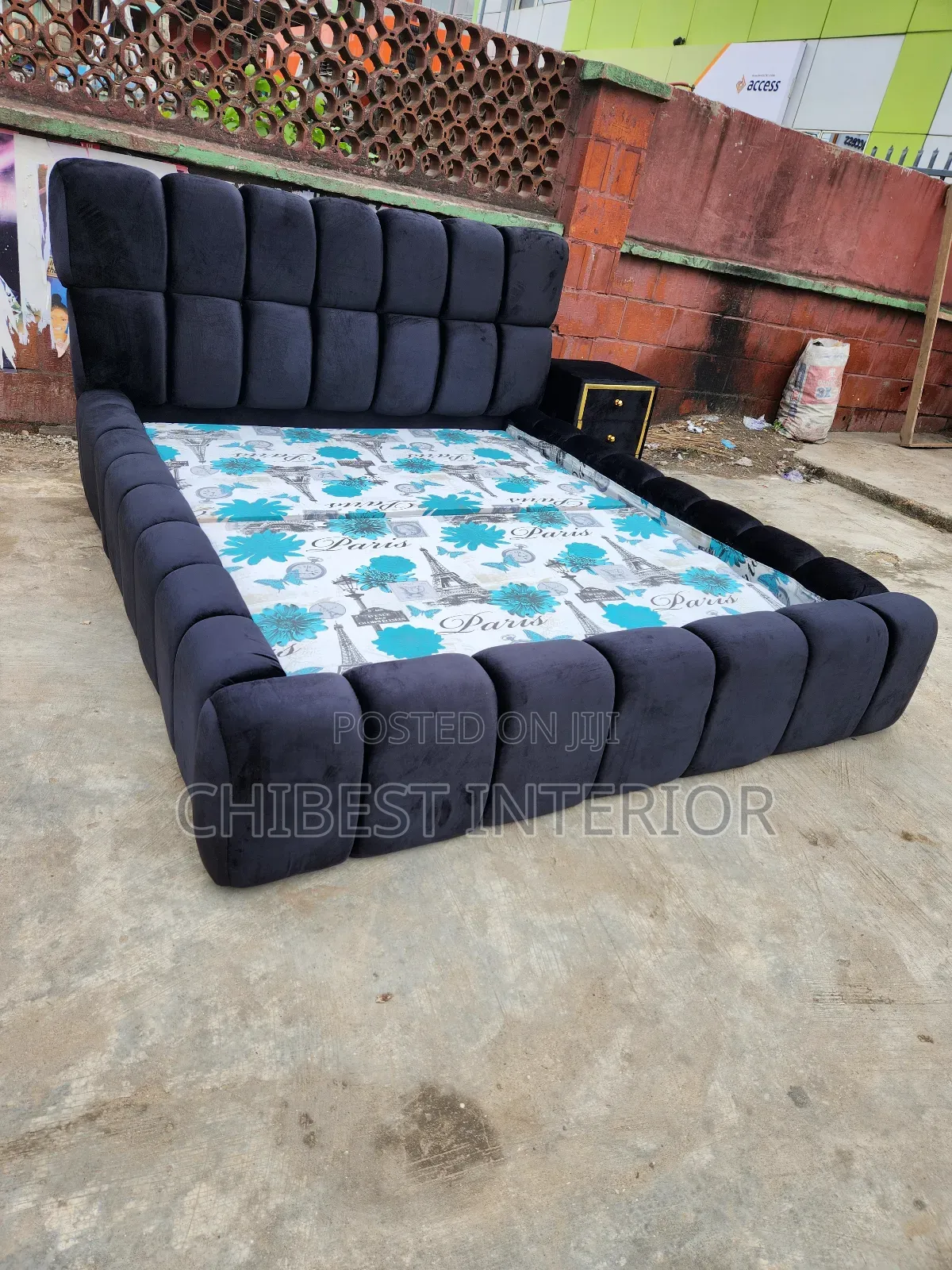 Upholstery Bed Stand With Drawer