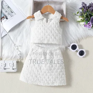 Turkey Girl's Crop Top and Short Skirt Set