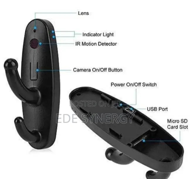 HD Hidden Spy Camera Cloth Hook Hanger