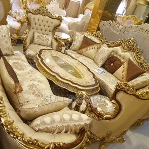 Premium Turkish Luxury Royal Sofa Set With 2 Stool