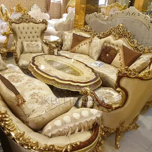 Premium Turkish Luxury Royal Sofa Set With 2 Stool