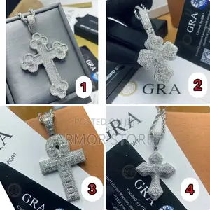 Photo - Cross Pendant Moissanite Diamonds